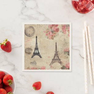 Paris Oh-la-Vintages Muster Serviette