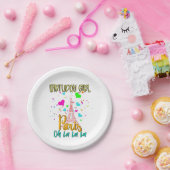 Paris Oh Lala Birthday Girl Eiffel Tower Matching Pappteller (Party)