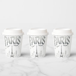 Paris On The Rocks Paper Cup Pappbecher