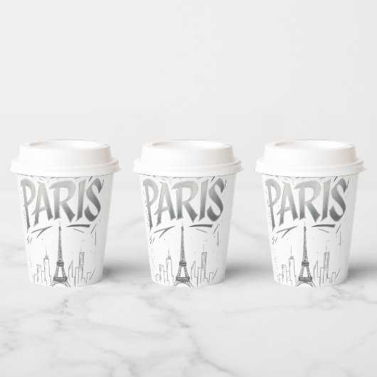 Paris On The Rocks Pappbecher (Multi)