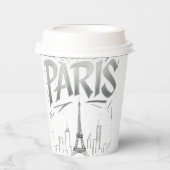 Paris On The Rocks Pappbecher (Vorderseite)