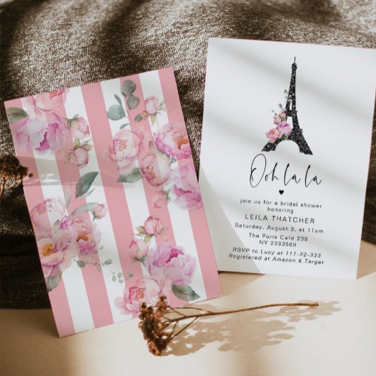 Paris Ooh la la minimalistisches französisches Bra Einladung