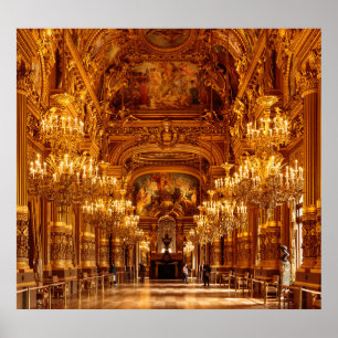 Paris Opera Garnier Räume Aussicht Poster