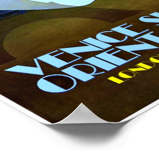 Paris, Orient Express Reiseplakat Poster (Ecke)