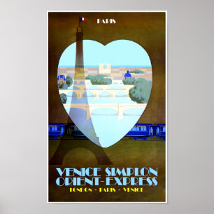 Paris, Orientexpressreiseplakat Poster