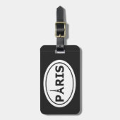 Paris - Oval Logo Gepäckanhänger (Vorderseite vertikal)