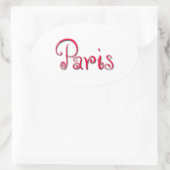 Paris Ovaler Aufkleber (Tasche)