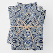 Paris Paisley Indigo Geschenkpapier Set (Beispiel)