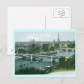 Paris Panorama Vintag Postkarte (Vorne/Hinten)