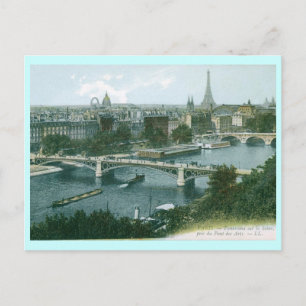 Paris Panorama Vintag Postkarte