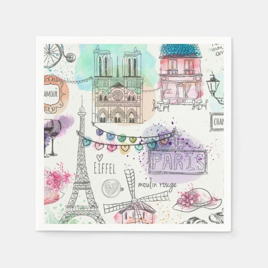 Paris Paper Napkins Serviette (Vorderseite)