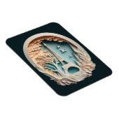 Paris Papercut Style Flexibles Foto Magnet (Rechte Seite)