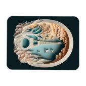 Paris Papercut Style Flexibles Foto Magnet (Horizontal)