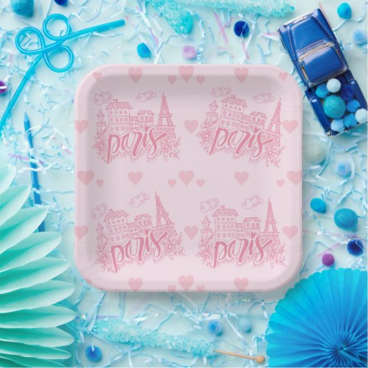 Paris  pappteller (Party)