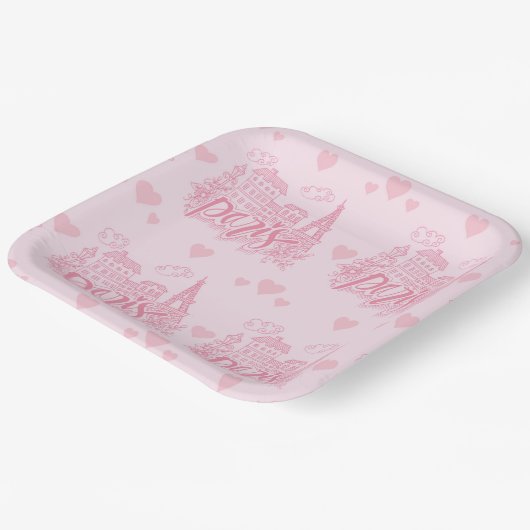 Paris  pappteller (Gewinkelt)