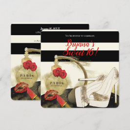 Paris Parfum Parfum Parfum Rose Heelse & Lipstick  Einladung