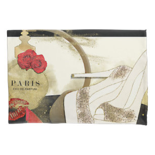Paris Parfum Parfüm Rosen Absätze & Lippenstift Ki Kissenbezug