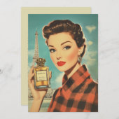 Paris Parfüm und Elegance Einladung (Vorne/Hinten)