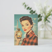 Paris Parfüm und Elegance Postkarte (Stehend Vorderseite)