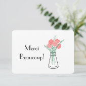 Paris Party Vielen Dank für Ihre Karte (Stehend Vorderseite)