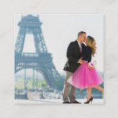 Paris Passport Wedding QR Begleitkarte (Rückseite)