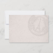 Paris Passport Wedding RSVP Card (Rückseite)