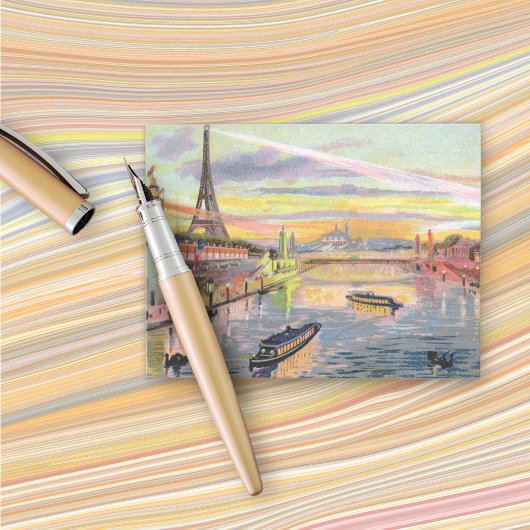 Paris Pastel Postcard Postkarte