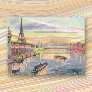 Paris Pastel Postkarte