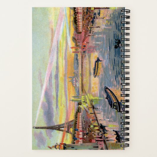 Paris Pastel Spiral Notebook Notizblock (Rückseite)