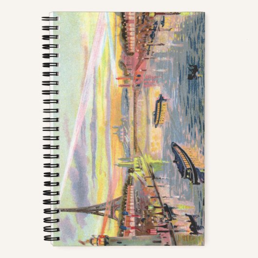 Paris Pastel Spiral Notebook Notizblock (Vorderseite)