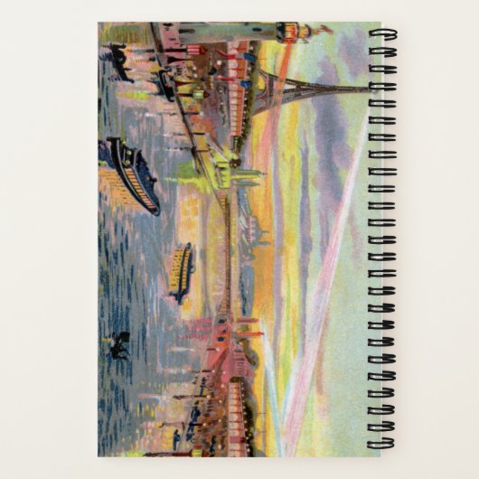 Paris Pastel Spiral Notebook Notizblock (Rückseite)