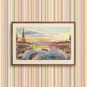 Paris-Pastell-Plakat (Matt) Poster