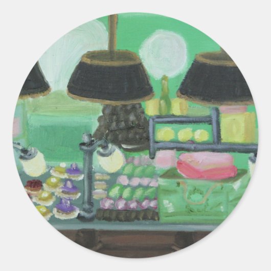 "Paris Patisserie" Runder Aufkleber (Vorderseite)