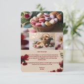 Paris Patisseries Macaroons Magazine Themed Dankeskarte (Stehend Vorderseite)