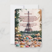 Paris Patisseries Macaroons Magazine Themed Dankeskarte (Vorderseite)