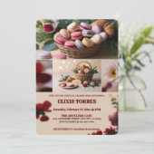 Paris Patisseries Macaroons Magazine Themed Einladung (Stehend Vorderseite)