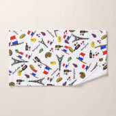 Paris Pattern Französisches Badezimmer Handtuch Se Badhandtuch Set (Handtuch)