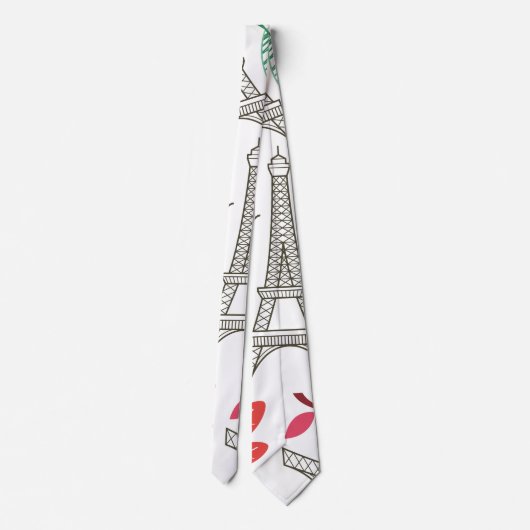 Paris Pattern Krawatte (Rückseite)