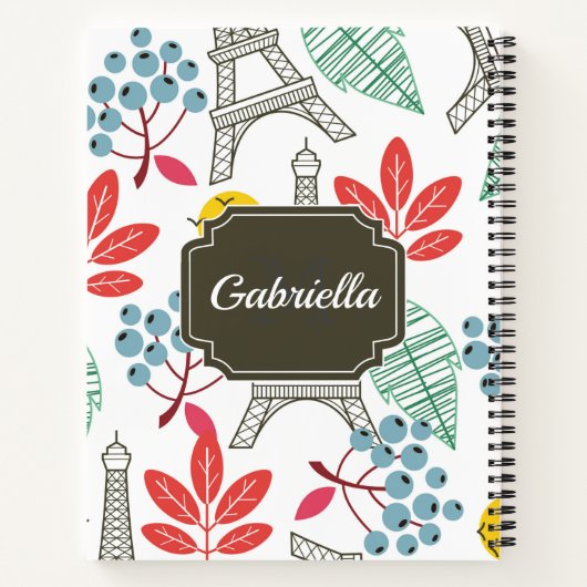Paris Pattern Notizblock (Rückseite)
