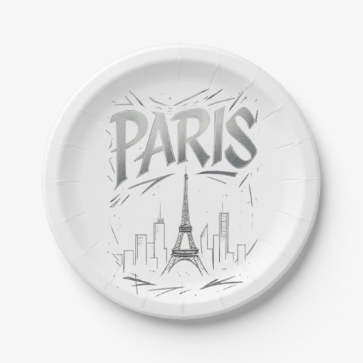 Paris Perfect Party (paper plate) Pappteller (Vorderseite)