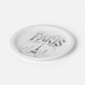 Paris Perfect Party (paper plate) Pappteller (Schrägansicht)