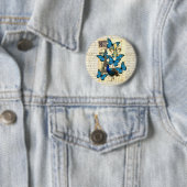 Paris, Pfau und Schmetterlinge Button (Beispiel)