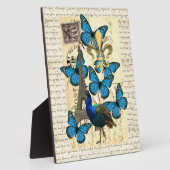 Paris, Pfau und Schmetterlinge Fotoplatte (Seite)