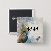 Paris-Pfaucollage Button (Vorne & Hinten)