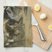 Paris-Pferdemarkt 1855 Geschirrtuch (Viertel Falte)