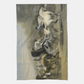 Paris-Pferdemarkt 1855 Geschirrtuch (Vertikal)