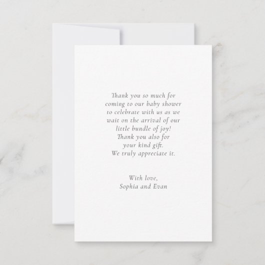 Paris Pink Bicycle Watercolor Gefallen Bag Dankeskarte (Rückseite)