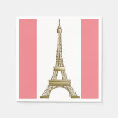 Paris Pink Eiffel Tower Paper Napkins Serviette (Vorderseite)
