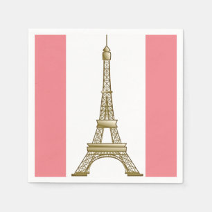 Paris Pink Eiffel Tower Paper Napkins Serviette