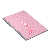 Paris Pink Eiffel Tower Student Class Notizblock (Rechte Seite)